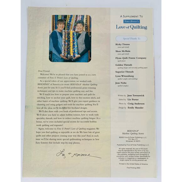 Quilting Book Flyers Lot Of 4 Machine Block Busters Pattern Tips Fons & Porter - Picture 9 of 10